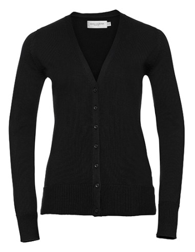 R-R-715F-0-Ladies V-Neck Knitted Cardigan